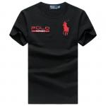 ralph lauren t-shirt coton pour hommes big polo black red pony